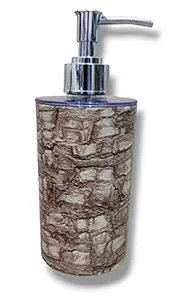 Bigining™ Unbreakable Liquid Soap/Liquid/Shampoo/Hand wash/Sanitizer/Lotion Dispenser Bottle for Kitchen, Wash-Basin and Bathroom 350 ml Dispenser Made Brown Tiles Plastic(Pack of 1)