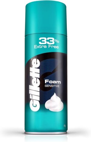 Gillette Classic Sensitive Skin Pre Shave Foam - 418 Grams (33% Extra)