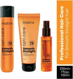 Matrix Opti Care Professional Ultra Smoothing Shampoo + Anti-Frizz Conditioner + ANTI-FRIZZ Hair Serum (200 ml + 196 g + 100 ml)(Hair Care