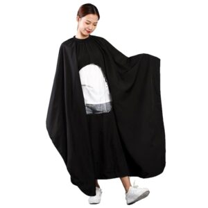 fogman Haircut Cape with Window, Smartphone, Mobile Phone, See Hand, For Adults, Cut Cloth, Hair Apron
